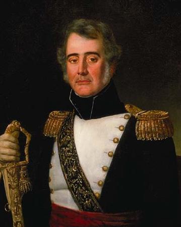 Jean joseph Taillasson A portrait of Brigadier General Jean Baptiste Plauche by Jean Joseph Vaudechamp oil painting picture